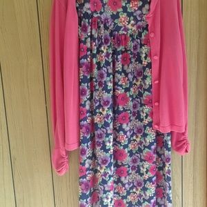 Dress with light sweater